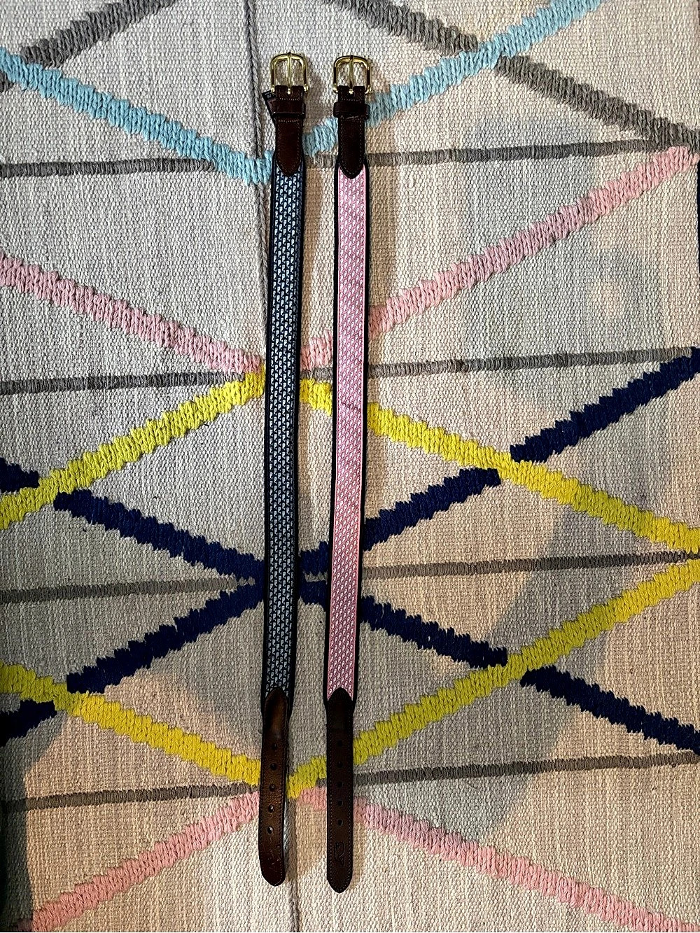 Kids Vineyard Vines Blue & Pink Belts Size 26
